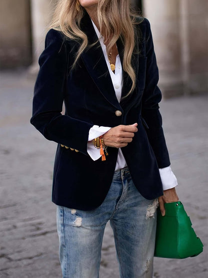 Women's Velvet Blazer Vest