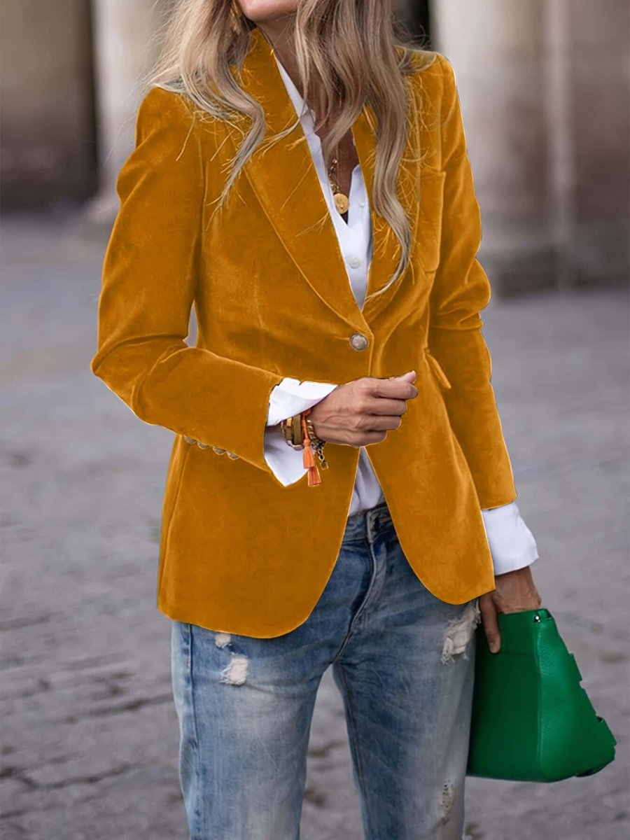 Women's Velvet Blazer Vest