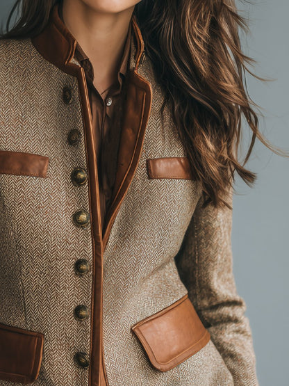 Women's Herringbone Tweed Jacket